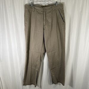 North Face Pants Men's 36x31 Khaki Solid Brown Regular Chino Flat Front Pockets